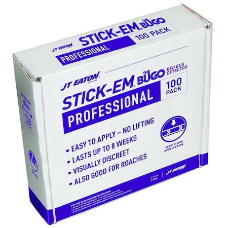Jt Eaton Stick-Em Bugo Bed Bug Detector, PK100 212H